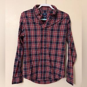 George Men's Long Sleeve Poplin Button-Up Shirt